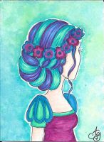 multicolored hairstyle